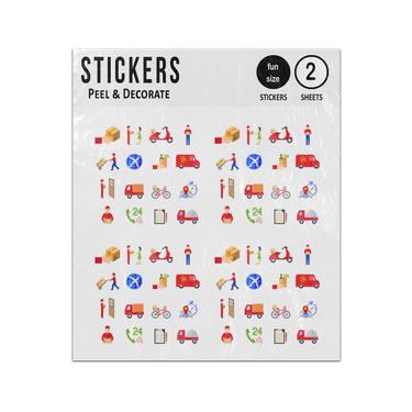 Picture of Delivery Service Icon Set Sticker Sheets Twin Pack