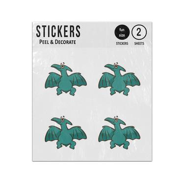 Picture of Dinosaur Cartoon Cute Monster Pterodactyl  Sticker Sheets Twin Pack