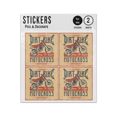 Picture of Dirt Bike Motocross Born To Ride Sticker Sheets Twin Pack