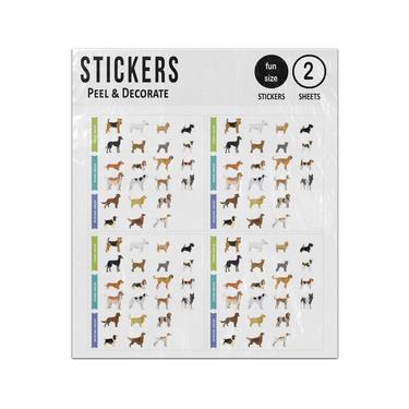 Picture of Dog Breed Groups Drawings Set Collection Sticker Sheets Twin Pack