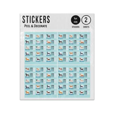 Picture of Dog Breed Types Infographics Characteristics Sticker Sheets Twin Pack