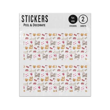 Picture of Dog Cat Kawaii Sticker Sheets Twin Pack