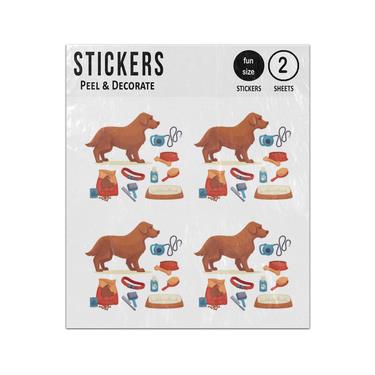 Picture of Dog Food Toys Bed Accessories Sticker Sheets Twin Pack
