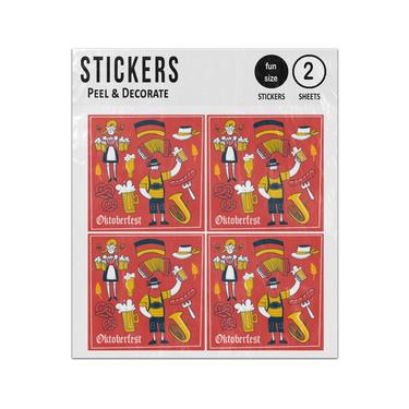Picture of Doodle Oktoberfest German Beer Sticker Sheets Twin Pack