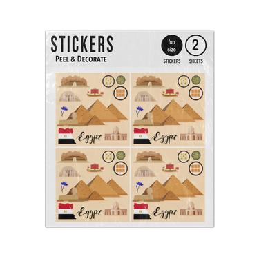 Picture of Egypt Pyramids Sphinx Temples Kings Landmarks Sticker Sheets Twin Pack