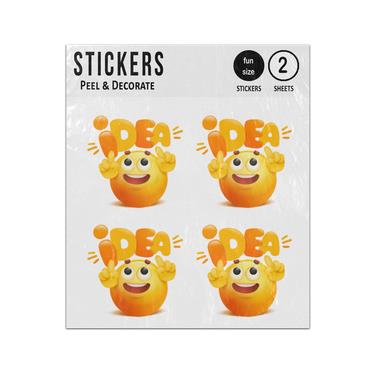 Picture of Emoji Pointing To Large Idea Word Sticker Sheets Twin Pack