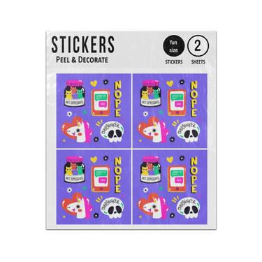 Picture of Ever Thinker Unicorn Nope Sticker Sheets Twin Pack