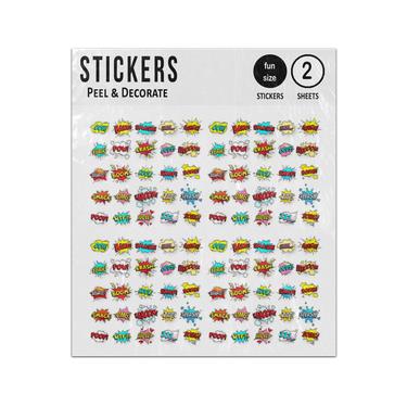 Picture of Exclamation Speech Bubbles Comic Style Sticker Sheets Twin Pack