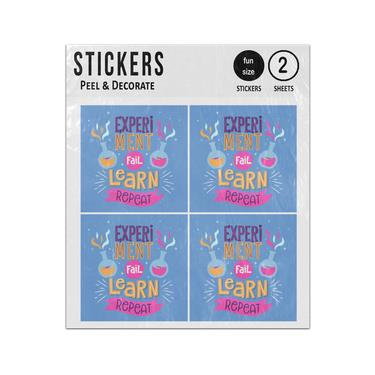 Picture of Experiement Fail Learn Repeat Message Sticker Sheets Twin Pack
