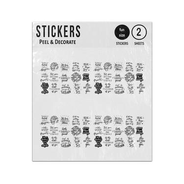 Picture of Famous Inspirational Quotes Hand Writing Lettering Sticker Sheets Twin Pack