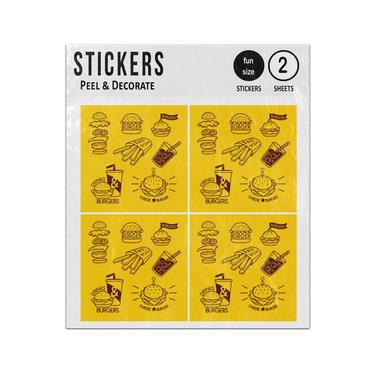 Picture of Fast Food Takeaway Elements Set Sticker Sheets Twin Pack
