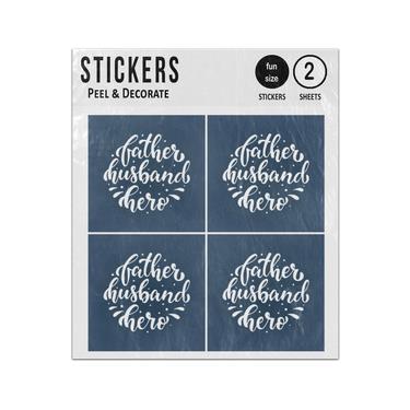 Picture of Father Husband Hero Lettering Sticker Sheets Twin Pack
