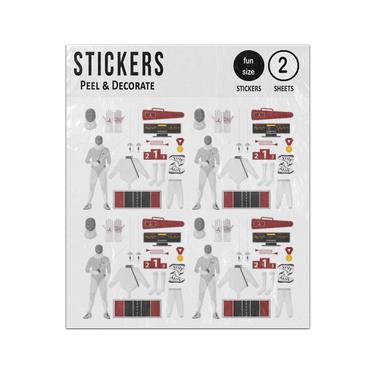 Picture of Fencing Sport Equipment Set Sticker Sheets Twin Pack