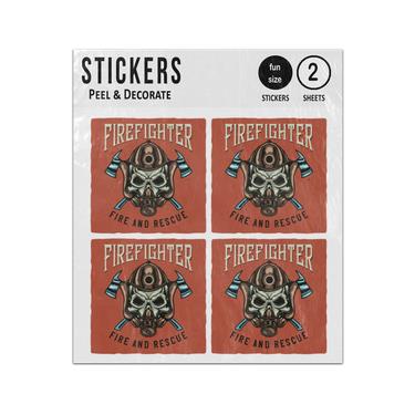 Picture of Firefighter Fire And Rescue Skull Breathing Apparatus Sticker Sheets Twin Pack