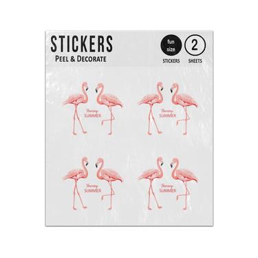 Picture of Flamingo Summer Tropical Pink Birds Sticker Sheets Twin Pack