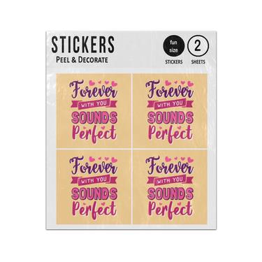 Picture of Forever With You Sounds Perfect Quote Sticker Sheets Twin Pack