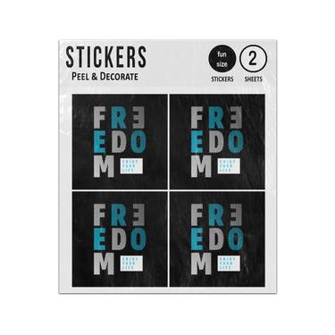 Picture of Freedom Typography Enjoy Your Life Sticker Sheets Twin Pack