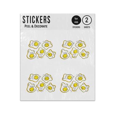 Picture of Fried Eggs Kawaii Faces Collection Sticker Sheets Twin Pack