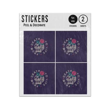 Picture of From Death To Life Skull Roses Sticker Sheets Twin Pack