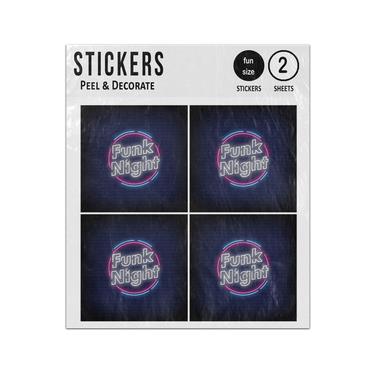Picture of Funk Night Neon Sign Sticker Sheets Twin Pack
