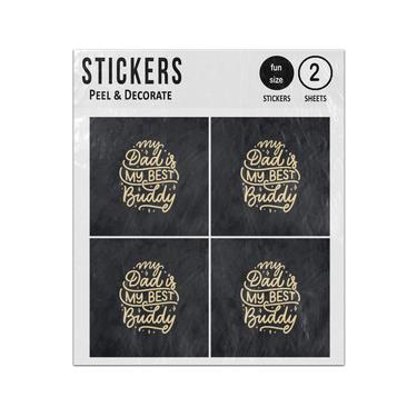 Picture of Funny Hand Drawn Lettering Quote Father S Day Greeting Card Sticker Sheets Twin Pack