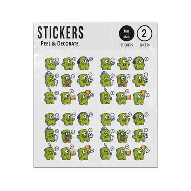 Picture of Funny Monster Speech Bubbles Set Collection Sticker Sheets Twin Pack