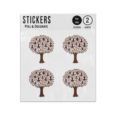 Picture of Genealogical My Family Tree Silhouettes Sticker Sheets Twin Pack