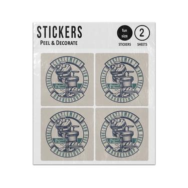 Picture of Gentlemens Barbershop Brooklyn New York Chair Sticker Sheets Twin Pack