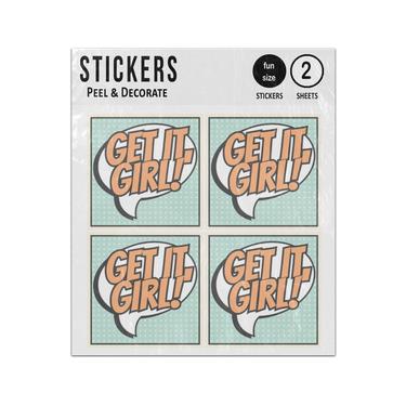 Picture of Get It Girl Speech Bubble Sticker Sheets Twin Pack