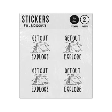 Picture of Get Out Explore Tent Camping Sticker Sheets Twin Pack