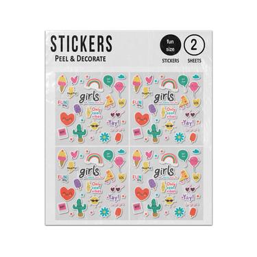 Picture of Girls Have Fun Yay Bff Lol Grl Pwr Elements Set Sticker Sheets Twin Pack