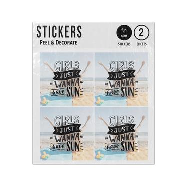 Picture of Girls Just Wanna Have Sun Sticker Sheets Twin Pack