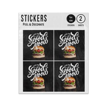 Picture of Good Food Is Good Mood Burger Sticker Sheets Twin Pack