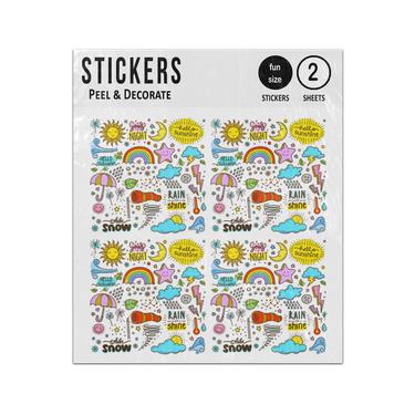 Picture of Good Night It Is Me Hi Love You Be Happy Clouds Sun Moon Set Sticker Sheets Twin Pack