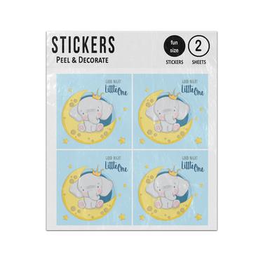 Picture of Good Night Little One Elephant Sitting On Moon Sticker Sheets Twin Pack