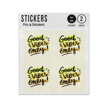 Picture of Good Vibes Only Motivational Quote Sticker Sheets Twin Pack