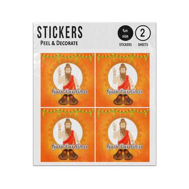 Picture of Guru Purnima Spiritual Tradition Karma Yoga Sticker Sheets Twin Pack