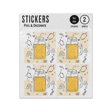 Picture of Hand Drawn Ingredients Detox Healthy Drink Doodles Sticker Sheets Twin Pack