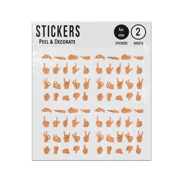 Picture of Hand Finger Gestures Sticker Sheets Twin Pack
