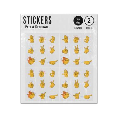 Picture of Hand Gesture Glove Set Sticker Sheets Twin Pack
