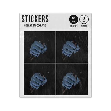 Picture of Hand Holding Microphone Sticker Sheets Twin Pack