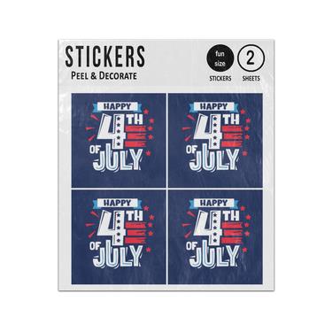 Picture of Happy 4Th July Independence Day Usa Holiday Sticker Sheets Twin Pack