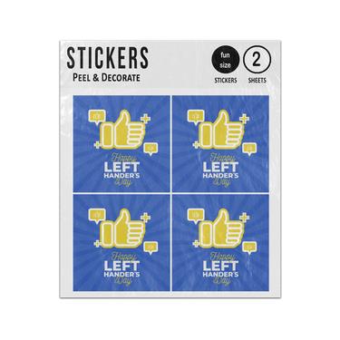 Picture of Happy Left Handers Day Like Sticker Sheets Twin Pack