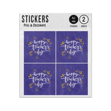 Picture of Happy Teachers Day Hand Writing Sticker Sheets Twin Pack