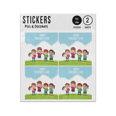 Picture of Happy Teachers Day School Children Sticker Sheets Twin Pack