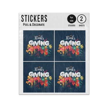 Picture of Happy Thanks Giving Autumn Leaves Sticker Sheets Twin Pack