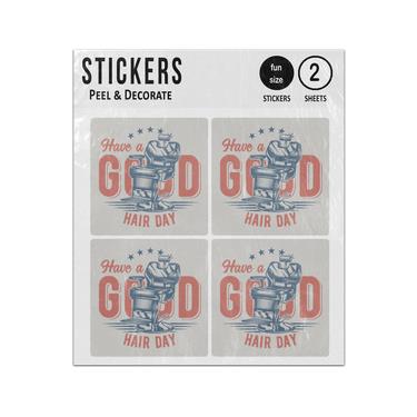 Picture of Have A Good Hair Day Barbershop Chair Sticker Sheets Twin Pack