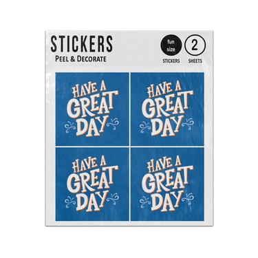 Picture of Have A Great Day Positive Quote Sticker Sheets Twin Pack