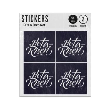 Picture of He Is Risen Matthew 28 6 Lettering Quote Sticker Sheets Twin Pack