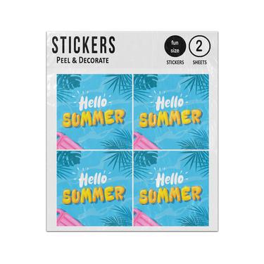 Picture of Hello Summer Pool Lilo Inflatable Sticker Sheets Twin Pack